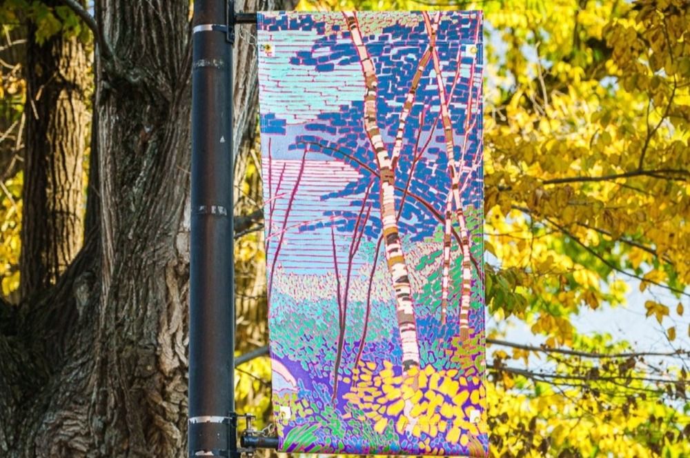 Artist with utility box